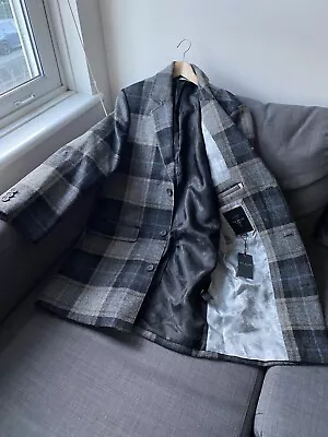 Ted Baker Mens British Plaid Coat (LARGE) • £70