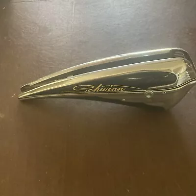 Vintage Schwinn 1957 NOS Black/Chrome Cantilever Horn Tank Jaguar Mark V Others • $480