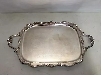 FB Rodgers Silver Plate Serving Tray VINTAGE 23”-Great Condition • $33.15