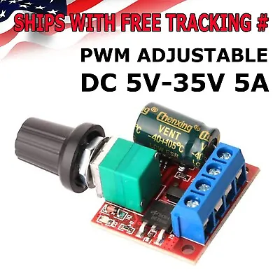 Adjustable DC PWM Motor Fan Controller Module 4.5V-35V With On/Off Switch • $7.95