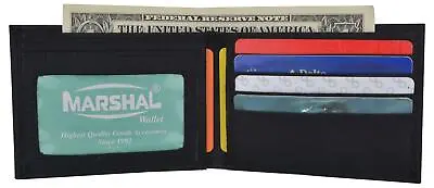 $8.99 • Buy Kids Bifold Nylon Slim Compact Boys ID Card Holder Black Wallet
