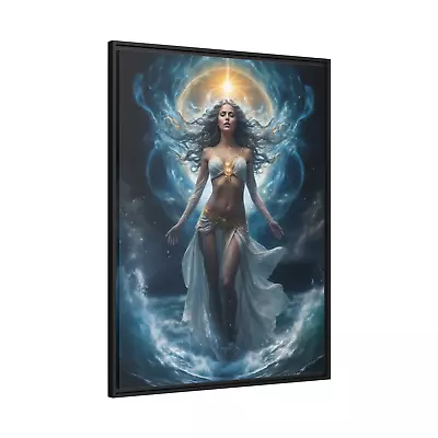 Fantasy Mystical Goddess Tiamat Framed Canvas Print Wall Art Home Office Decor • £232.90
