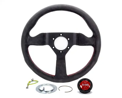 Momo Monte Carlo 350 Steering Wheel Alcantara Red Stitch • $231.98