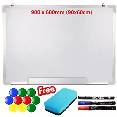 £20.35 • Buy Magnetic Dry Wipe Whiteboard White Notice Memo Board Home Office School 900x600