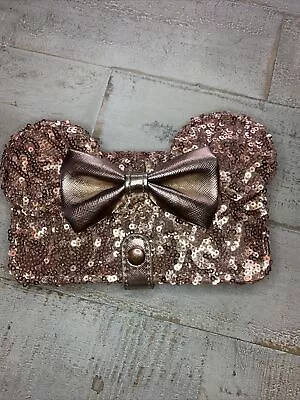 Minnie Mouse Rose Gold Sequins Phone Case Wallet IPhone 66s78 • $19.99