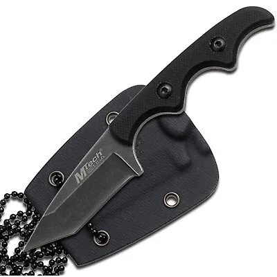 5  MTECH USA MINI TANTO FULL TANG NECKLACE SECURITY KNIFE W/ CHAIN Neck Boot • $11.95