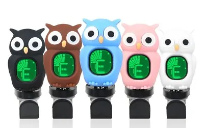 Owl Tuner Clip-on Chromatic Digital Guitar Ukulele Violin Bass [YOU CHOOSE] Cute • $16.99