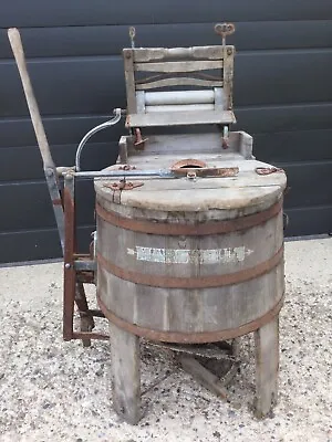 MARSWELLS HAND OPERATED WOOD WRINGER WASHER  Vintage Washing Machine • $399.99