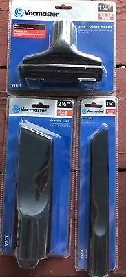 $27.99 • Buy New 3 Pc  Vacmaster Wet Dry Vac Accessories 2 Crevice Tool Attachments & Nozzle