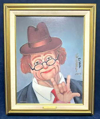 Red Skelton  I LOVE YOU  Oil On Canvas Lithograph 1301/5000 LTD ED Double Signed • $269.99