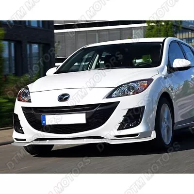 For 2010-2013 Mazda 3 MS-Style Painted White Front Bumper Body Kit Spoiler Lip • $67.99