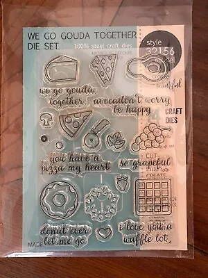 Memory Box Cling Stamp And Die Set Of  We Go Gouda Together  • $10