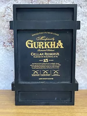 Gurkha Cellar Reserve Limitada Black Crate 15 Year Empty Cigar Box E9 • $25.99