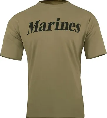 Coyote Brown AR 670-1 MARINES Physical Training T-Shirt USMC Workout PT Tee • $17.99