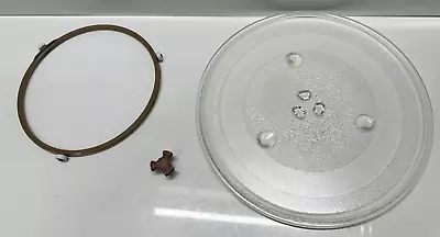 Microwave Turntable Glass Plate Set Universal+ring+centre Pin  315mm NEW P406 • £15.99