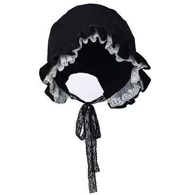 Victorian Women Bonnet With   Brim Colonial Prairie Lady Hat Maid Home Cap • $14.99