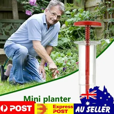 Mini Plant Seed Sower Planter Adjustable Handheld Flower Grass Syringe Seeder • $7.99