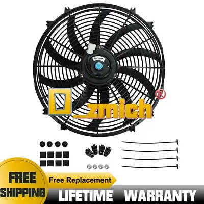 16 Inch Universal Slim Fan Push Pull Electric Radiator Cooling 12V Mount Kit • $39.99