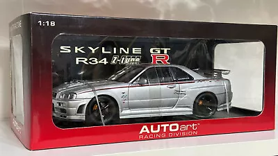 AUTOart 1/18 Nissan Skyline GT-R NISMO R34 Z-tune Z2 SILVER Diecast Car Model • $280