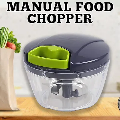 Hand Pull Chopper Vegetable Fruit Cutter Food Onion Veggie Dicer Slicer Kitchen • $9.49