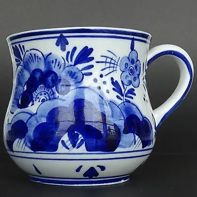 $12.50 • Buy Delft Daic Cup Mug Hand Painted Blue And White Floral Pattern Vintage Holland