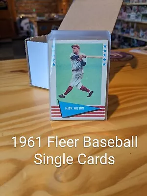 1961 Fleer Baseball Single Cards. Complete Your Set. • $1.95