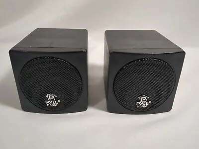Pyle Home PCB3BK 3-Inch 100-Watt Mini Cube Speakers  (Black) UNTESTED  • $12
