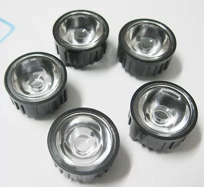 10pcs 1W 3W 5W High Power LED Lens 30degree Len + Black Holder For DIY • $2.39