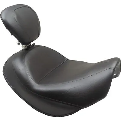 Wide Touring Solo Seat - Black - Plain - W/Driver Backrest - C90T '15-'19 89206 • $702.83