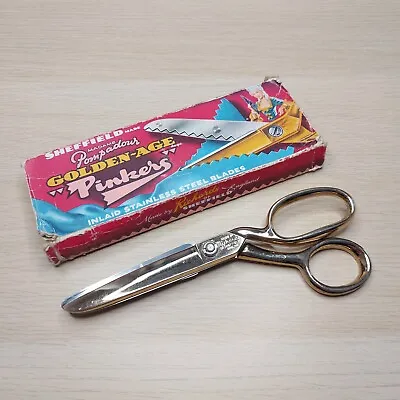 Vintage Madame Pompadour Golden Age 19cm Pinkers Dress-Making Pinking Scissors • £14