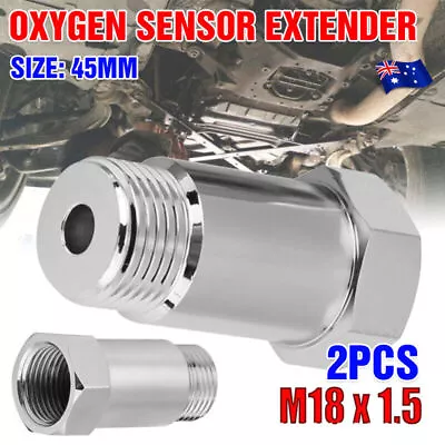 2X 45MM O2 02 OXYGEN SENSOR EXTENDER M18 X 1.5 CEL FIX EXTENSION SPACER ADAPTER • $14.85