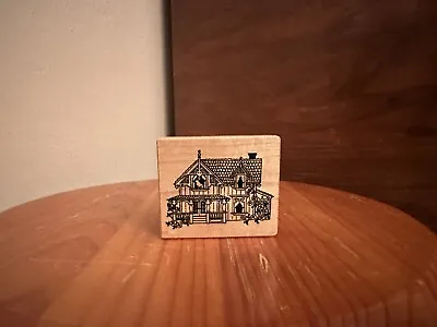 PSX Designs Victorian Cottage With Cat In Window Rubber Stamp E- 498 Vintage • $14