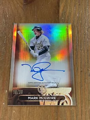 Mark Mcgwire 2024 Topps Tribute Pillar Of The Game On Card Auto Orange Ssp 18/30 • $125