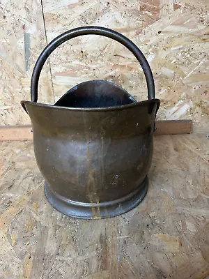 Antique Vintage Copper Coal Scuttle • £19.99