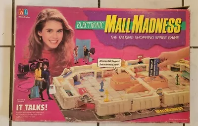 1989 Rare MB MALL MADNESS Electronic Talking Board Game Works! Totally Awesome!! • $80