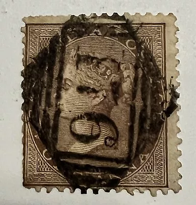 1856 East India 1a Stamp #12 With Diamond  I76  Fancy Cancel Sock On The Nose • £88.61