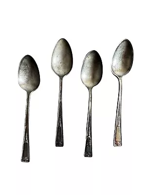 Vintage Set Of 4~[ 1835 R. Wallace] Silverplate  Teaspoons~ Buckingham Pattern ! • $9.98