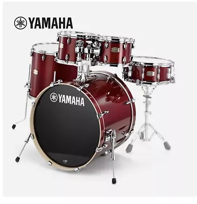 Yamaha Stage Custom Birch Shell Pack  Cranberry Red  20 Inch Bass Drum • £700