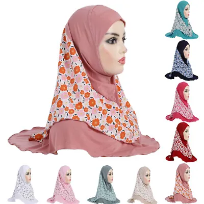 Eid Ramadan Muslim Women Hijab One Piece Amira Scarf Turban Wrap Shawl Headscarf • $9.40