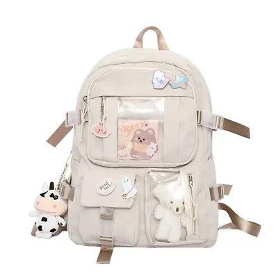 Popular Pink Purple Color Girls High School Student Backpack Bags • $20.81