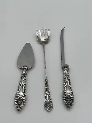 Vintage Silver Cutlery Set. 1 Knife 1 Cheese Server & 1 Amston Sterling Fork • $68