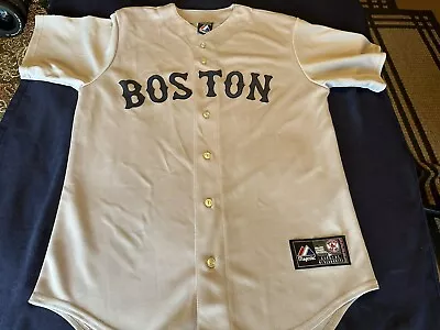 Vintage Majestic Boston Red Sox 2009-2013 Grey Road Jersey - Medium • $20.50