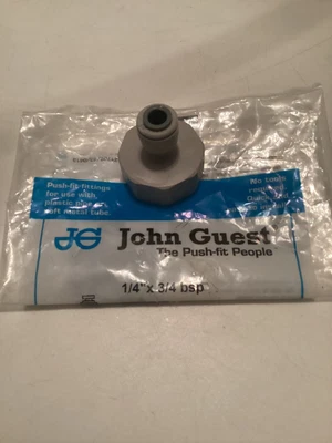 £1 • Buy John Guest 3/4” BSP X 1/4” Push Fit Connector,Fridges And Water Filters