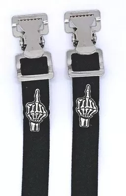 Middle Finger Motorcycle Pants Boot Strap Heavy Duty Clip Made In Usa • $23.99