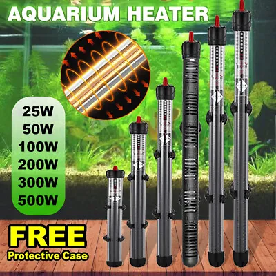 $20.66 • Buy 25-500W Aquarium Water Heater Submersible Fish Tank Auto Thermostat Heating Rod
