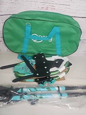 Gpeng 714 Snowshoes Green Teal Youth 30-70 Pounds 14  Long With Poles/Bag New • $27.99