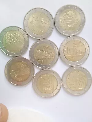 2 EURO Malta LOT OF 8 COINS MIXED Mixed Collection 2012 /13/ 17/18/ 19 Maltese • $30