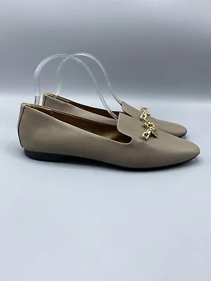 H&M Womens Shoes Gold Chain Accent Taupe Gray Size 8 • $14.10