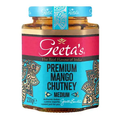 Geetas Premium Mango Chutney Medium 230g • £8.99