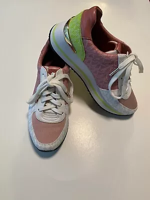 Michael Kors Woman's Monique Trainer Sneaker Light Pink/Multicolor Size 6 • $30